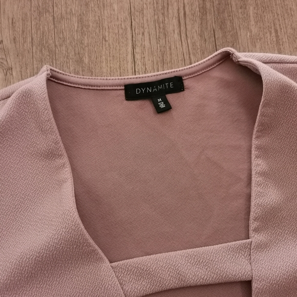 Dynamite blush pink textured bodysuit - Picture 3 of 4